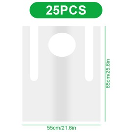 Thyonta 25PCS Disposable Plastic Apron Greaseproof Thickened PE Plastic Catering Children's Bibs Suitable for Dining, Studio Painting Class