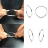 Aretes Arracadas de plata ley 925 redondas Agalea (3.0 cm)
