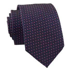 Mens Boys Navy Rose Pin Dots Silk Self Cravat Ties Ascot Engagement Slim Necktie