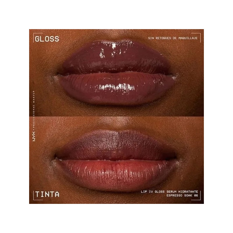 NYX PMU Lip IV, Gloss Serum Hidratante efecto tinta 5