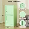 BAVNNRO 2 Door Metal Locker Storage Cabinet with Locking Doors