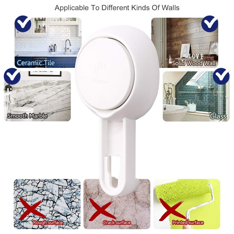 LEVERLOC Soap Holder Suction Cup NO-Drilling & Removable Suction Soap
