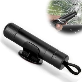 JJiaoLinin Car Safety Hammer, 2 in 1 Emergency Hammer Car Safety Hammer for Car Window Emergency Rescue Tool Emergency Hammer for Car, Bus (Black)