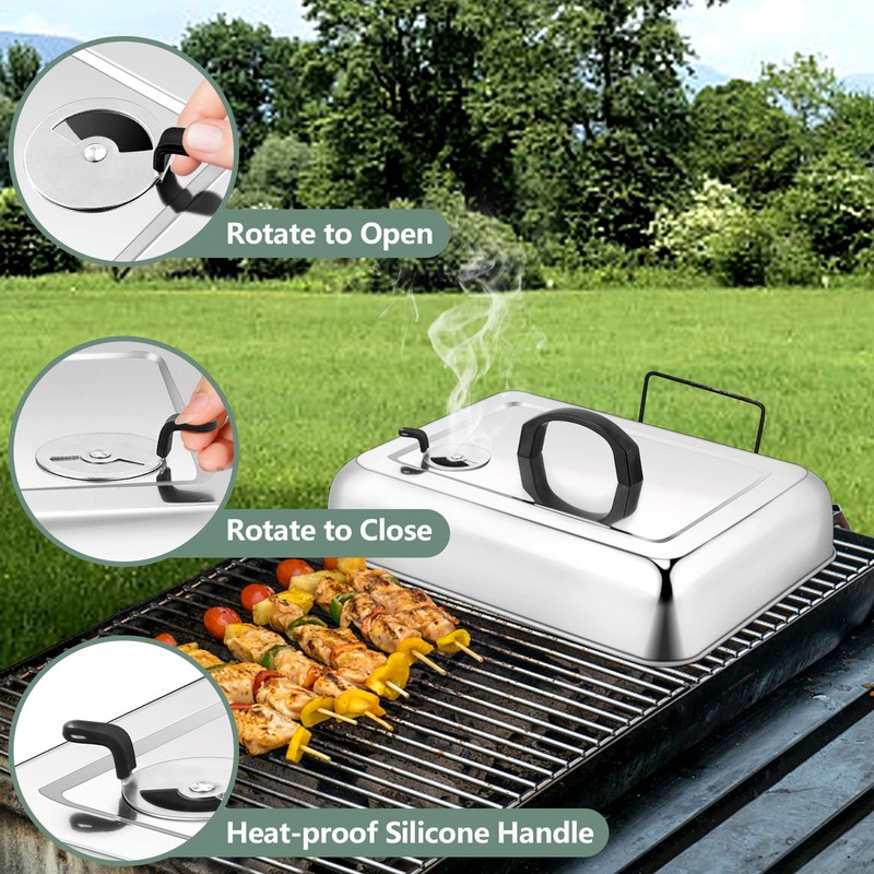 3Pcs Basting Cover for Griddle Heavy Duty, Leonyo Large 13"