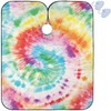 visesunny Barber Cape Rainbow Tie Dye Pattern Polyester Hair Cutting