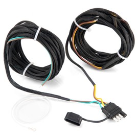 4 Pin 5 Wire Trailer Wiring Harness kit, 22FT 4 Way Flat 5 Wire Trailer Plug for Rewiring Both-Side Taillights,Boat Trailer Wiring Harness, Pure Copper Trailer Harness, Color Coded Design