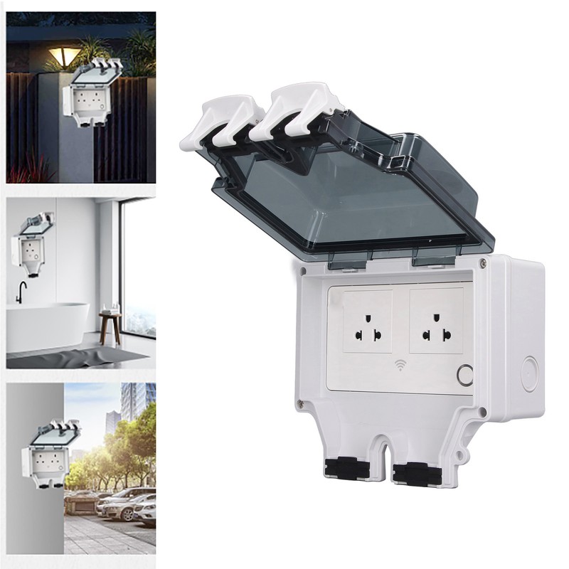Outdoor Outlet WIFI IP66 Waterproof Socket With Timer for Patio