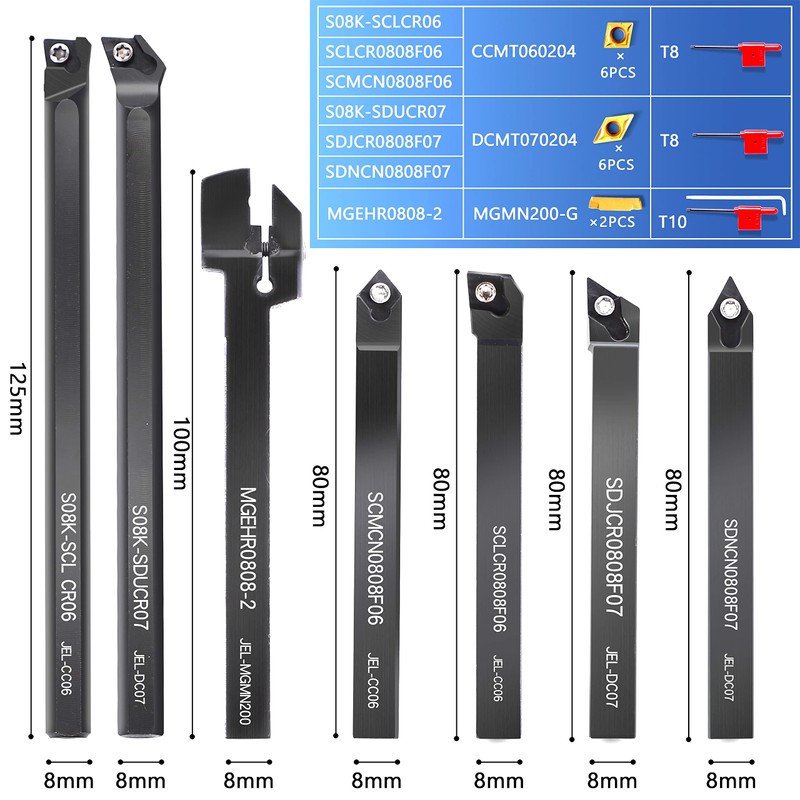 Lathe Turning Holders Threading Tools Bit-Set 21pcs - Metal Lathe