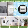 Glooglitter 4 Inch Dryer Vent Kit, Exhaust Ducting Through Wall,Gray
