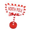 Christmas Stop Here Decor Metal Solid Wood LED Delicate Santa