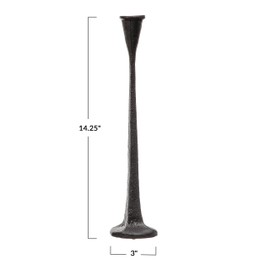 Creative Co-Op Cast Metal Taper Holder, Black