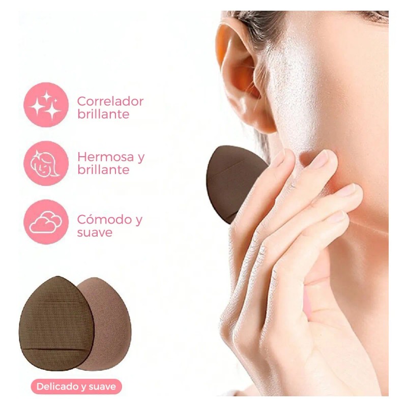 42 Pcs Brochas Maquillaje Profesional Esponjas Neceseres