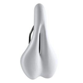 ZHIQIU Colour Bike Saddle Seat Pad Breathable Comfortable Bicycle Fit for Road Bike Fixed Gear Bike (White Hollow Thicken)