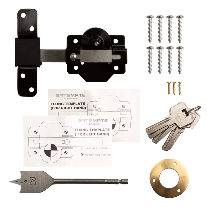 GATEMATE 2”(50mm) Single Locking Premium Long Throw Lock, High Security