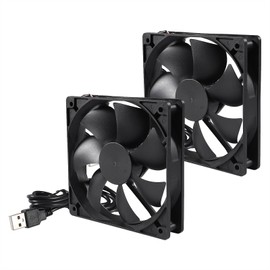 2pcs 12cm 5V DC 120x120x25mm Brushless USB Case Cooler Fan 120mm Fan 5V USB Brushless 12025 120x25mm Cooling PC Computer Case CPU Cooler Radiator