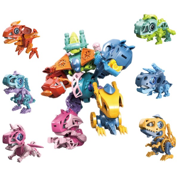 Baeroly 6-in-1 Transformable Robot Dinosaur Action Figure Toy - Interchangeable