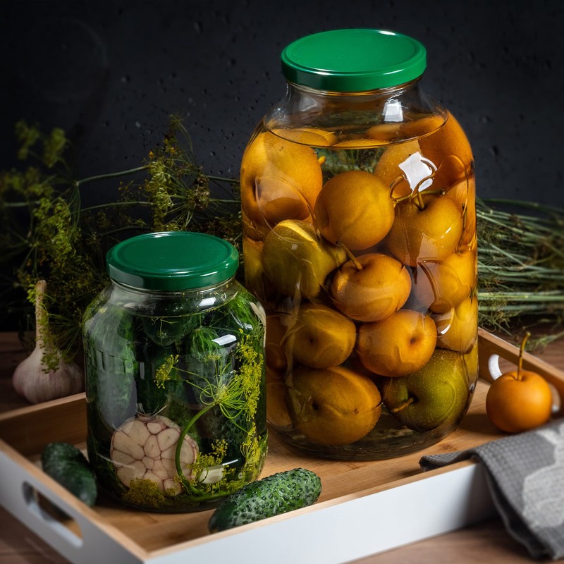 KADAX Preserving Jars 1.7 L with fi89 Screw Lid, Large