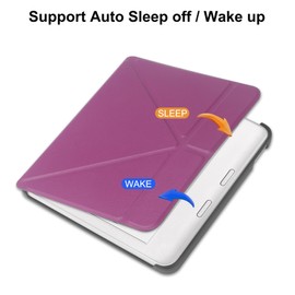 HGWALP Slimshell Case for Tolino Vision Color (2024)/Vision 6 (2021) & Kobo Libra Colour (2024)/Libra 2 (2021) 7 Inches, Ultra Slim Lightweight Cover with Auto Wake/Sleep and Stand Purple