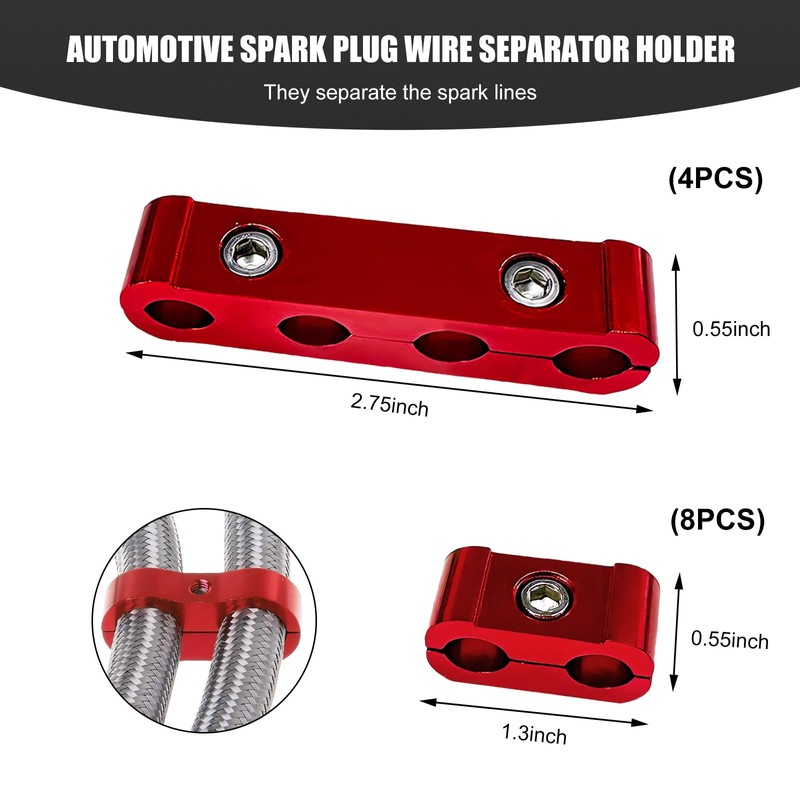 YTFRL 4PCS Car Engine Spark Plug Wire Separator Divider Set,