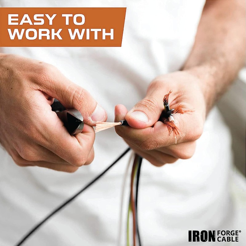 Iron Forge Cable 6 Gauge Wire - 2 Pack 10ft