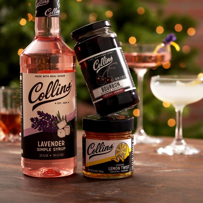 Collins Candied Fruit Orange Peel Twist in Syrup, Popular Cocktail