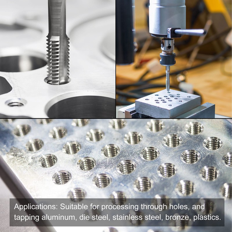 sourcing map Thread Milling Threading Tap 3/8"-24 UNF, Left Hand