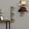 MyGift Wall Mounted Black Metal Wire Vertical Hat Rack with