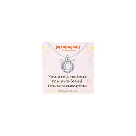Unicorn Necklace for Girls, Initial Necklaces for Little Girls Kids Children, Hypoallergenic 925 Sterling Silver Kids Jewelry CZ Unicorn Gifts for Birthday Kindergarten Graduation Wedding-Letter D