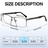 Dollger Blue light Glasses for Men Rectangle Metal Frame Computer