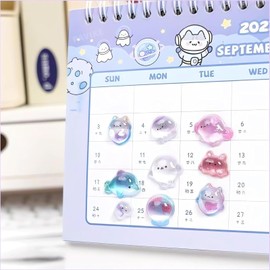 PAVIKE Cute Puku Puku Stickers, Set of 4, 3D Reward Stickers, Sparkling Girls, Decorative Stickers for Mobile Phones, DIY Use, Notebook, Stickable, Craft Supplies, Gift