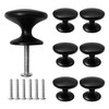 6 Pcs Round Knobs, Furniture Door Knobs, Brushed Nickel Knobs,