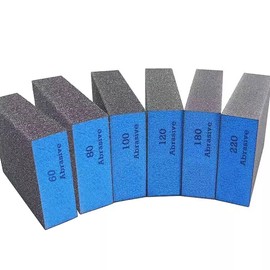 6 Pack Sanding Blocks Wet and Dry Dual-use,Sanding Sponges Coarse and Fine - 60/80/100/120/180/220 Grits 6 Different Specifications, Washable and Reusable, Ideal for Wood Metal Wall Polishing