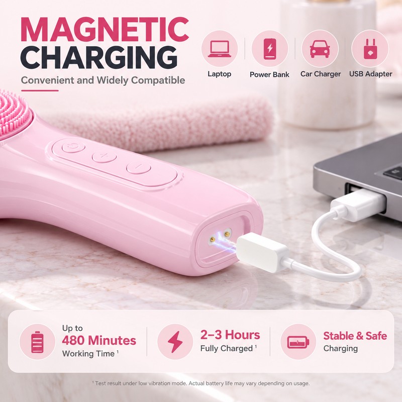 Sonic Facial Cleansing Brush for Daily Face Washing – Rechargeable
