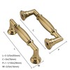 ZAUYX 2 Pack 3 Inch Hole Center Brushed Brass Cabinet