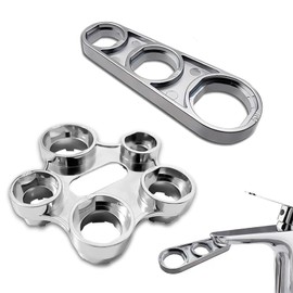 JSUOEO Faucet Aerator Removal Tool, 2 PCS Metal Tap Aerator Key Wrench 10 in 1/6 in 1 M16/M18/M20/M22/M24/M28 Universal Faucet Bubbler Wrench Key for Replacing Filters