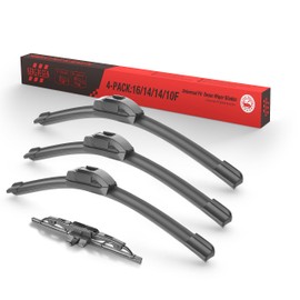 4 Wipers 16"/14"/14"/10“ Windshield Wiper Blades with Rear Wiper Blade Fit for Toyota FJ Cruiser 2014 2013 2012 2011 2010 2009 2008 2007 (Set of 4) J/U Hook