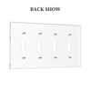 Nijuodnijir Light Switch Covers White Marble Navy Blue Line Fluid