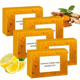 Lemon Turmeric and Kojic Acid Soap Bar -100g, Skin Brightening, Natural Granular Formula