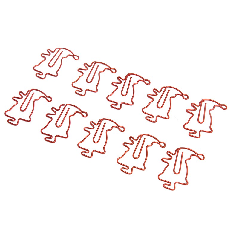 100pcs Santa Paper Clips Slip Resistance Cartoon Cute Lightweight Paperclips