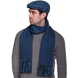 Mucros Weavers Mens Alpaca Wool Scarf (Turquoise)