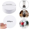 600 PCS Round Coffee Filter, Unbleached Natural Coffee Filter for