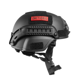 OneTigris Mich 2000 Action Version Tactical Helmet ABS Helmet with NVG Bracket and Side Rails (Black)