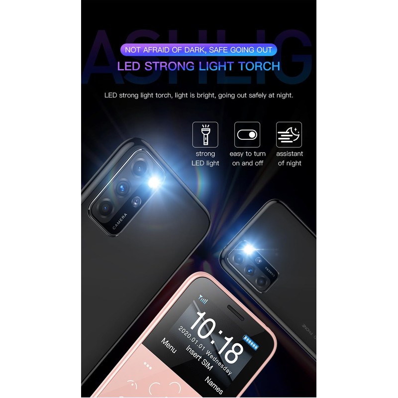 Yoidesu Super Small Mini Cellphone, Dual SIM Tiny Mobile Phone,