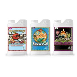 Advanced Nutrients Overdrive, Voodoo Juice, Sensizym 1 Liter Bundle Pack Booster