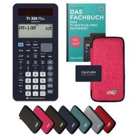 Calcuso Standard Package: TI-30X Plus MathPrint Technical-Scientific School Calculator + WYNGS Protective Case Pink + CALCUSO Book + Extended Warranty from Calcuso