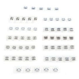 USB SMD Connector, 12 Types, 60 Pieces, Stainless Steel, Micro USB Connector, Solderable, Stable and Interference-Free