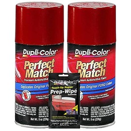 Dupli-Color Blaze Red Crystal Perfect Match Automotive Paint Compatible With Chrysler Vehicles - 8 oz, Bundles with Prep Wipe (3 Items)