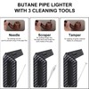 FLABOX 3 in 1 Pipe Lighter,Refillable Butane Lighter with 3