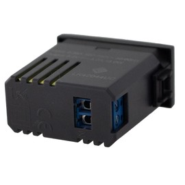 A2ZWORLD Dual USB Plug, USB Charger with 2 Ports Compatible with Bticino Living, Compatible with Vimar Plana (USB-A + USB-C 5V 3A, Black)