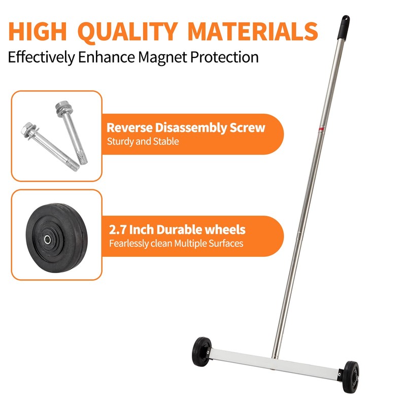 HARDK Magnet Pickup Sweeper Tools - 17 inch - Magnetic